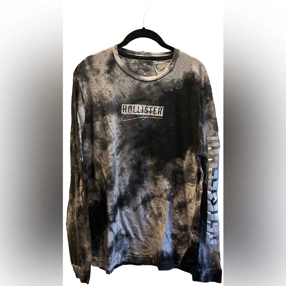 Hollister Monochrome Tie-Dye Long Sleeve Tee